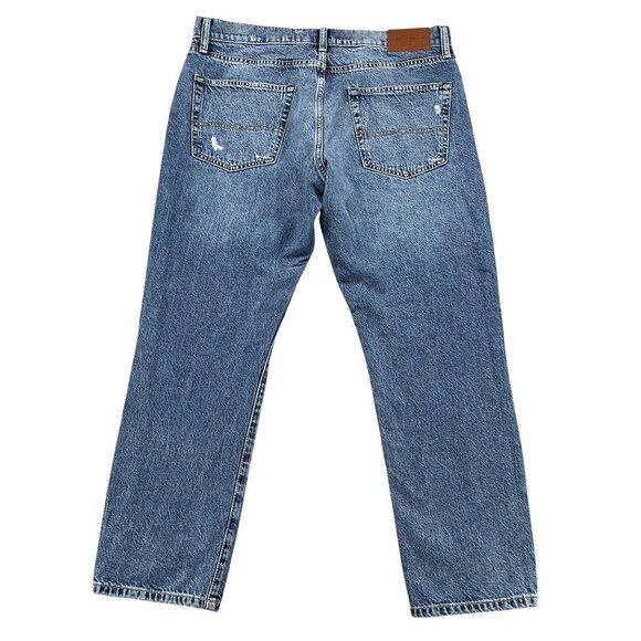 Lucky Brand Jeans Mens 36x30 410 Athletic Straight Blue Mid Rise Denim - Picture 2 of 10